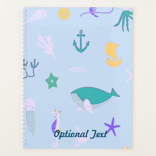 Whale, Anchors, Corals and Seaweed Pattern Planner