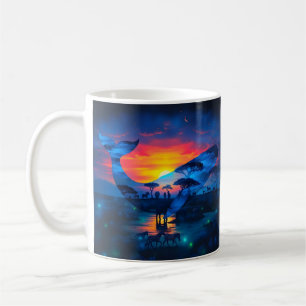 Whale and African Wildlife Sunset & Bridge the Gap Coffee Mug