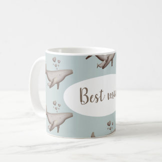 Whale and baby mug for personalisation