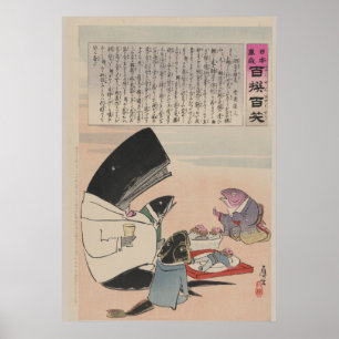 Whale and Fish dine on Russian Sailors Poster