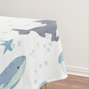 Whale and Killer whale Tablecloth