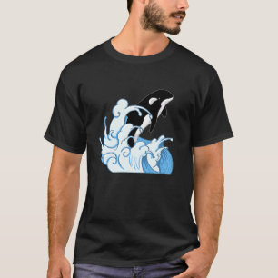Whale  Animal Ocean Killer Whale Waves Orca Long S T-Shirt
