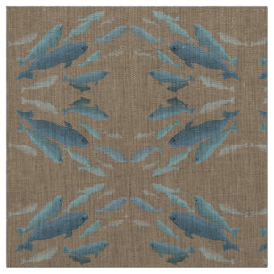 Whale Art Fabric Beluga Whale Fabric Cotton or Pol