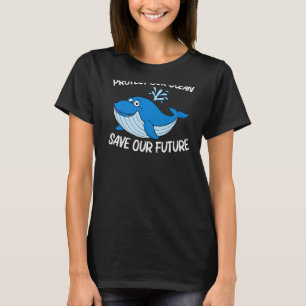 Whale Art For Men Women Orca Narwhal Blue Whales P T-Shirt