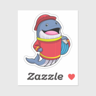 Whale as Firefighter with Hose