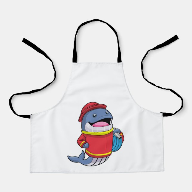 Whale as Firefighter with Hose Apron (Front)