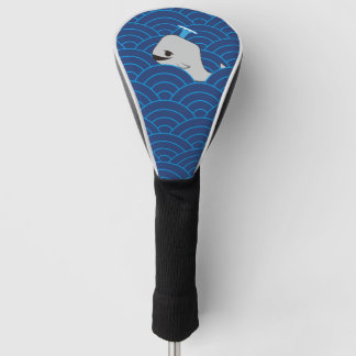 Whale at the sea golf head cover