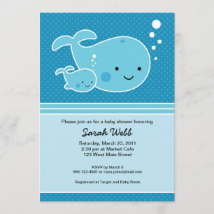 Whale Baby and Mummy Invitation