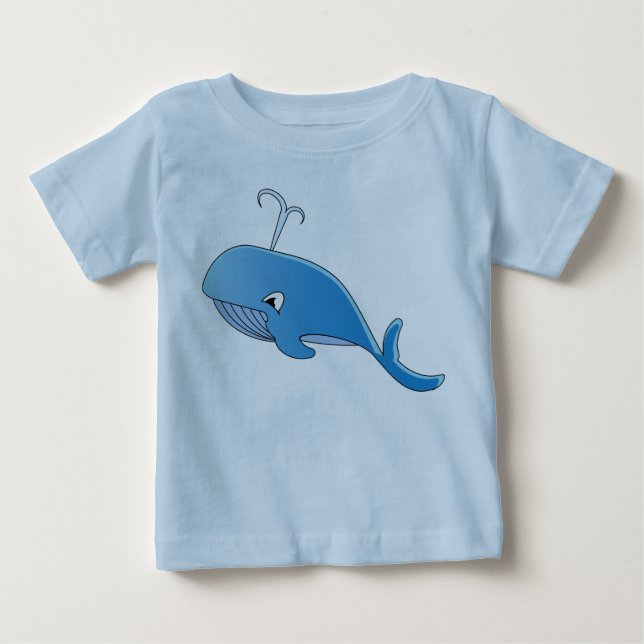 Whale - Baby Fine Jersey T-Shirt (Front)