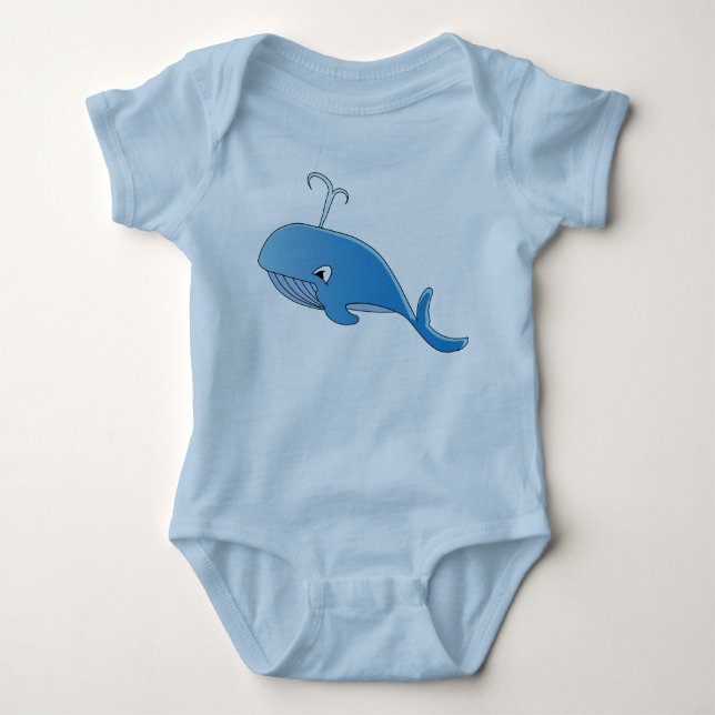 Whale - Baby Jersey Bodysuit (Front)