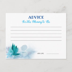 Whale Baby Shower Advice Card