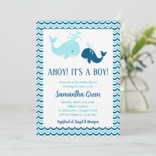 Whale Baby Shower Invitation