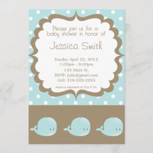 Whale Baby Shower Invitation