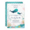 Whale Baby Shower Invitation Ocean Ahoy Boy Cute