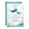 Whale Baby Shower Invitation Ocean Ahoy Boy Cute