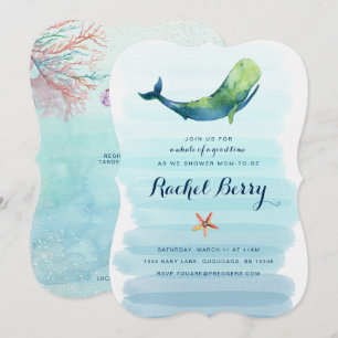 Whale Baby Shower Invite