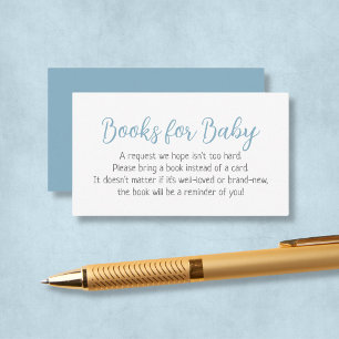 Whale Baby Shower Request Books For Baby Enclosure Card