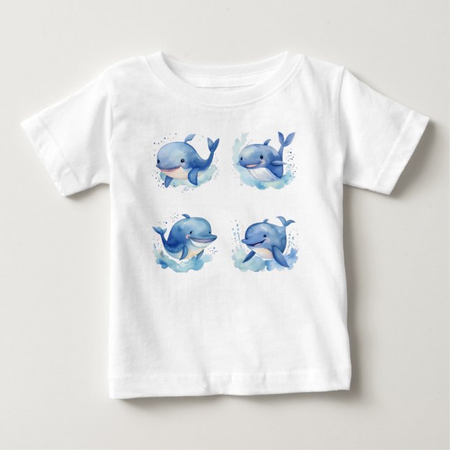 Whale  baby T-Shirt (Front)