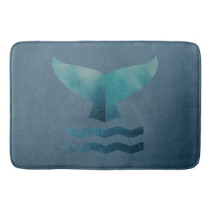 whale bath mat