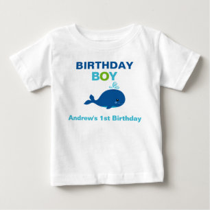 Whale  Birthday T-shirt Toddler Baby Kid