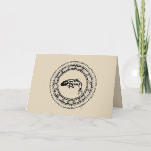 Whale Black and WhiteGreeting Card