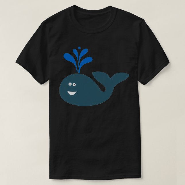 Whale blowing water T-Shirt (Design Front)