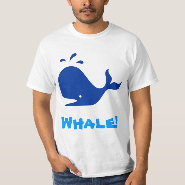Whale! Blue. Customisable T-Shirt (Front)
