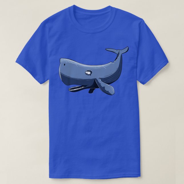 Whale blue whale whale fish gift seafood T-Shirt (Design Front)