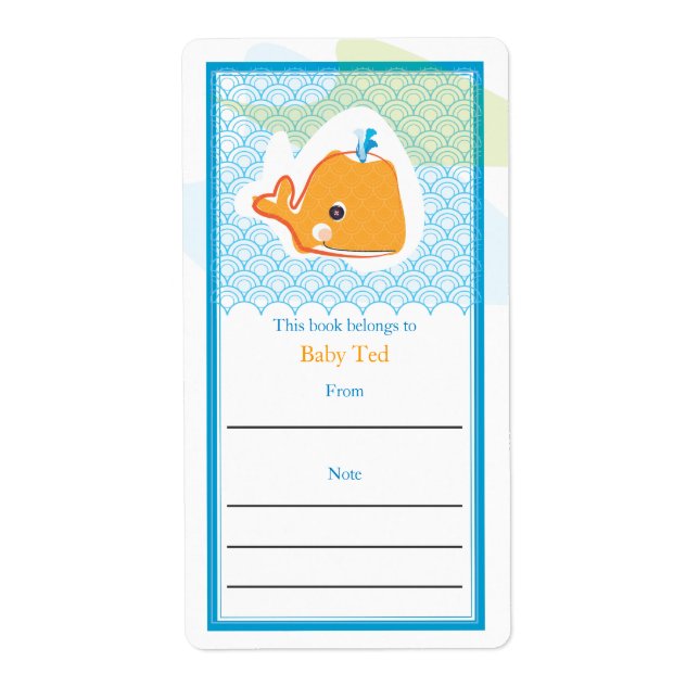 Whale Bookplate (Front)