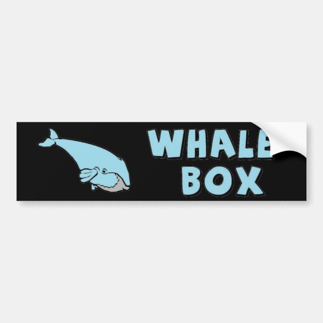 whale box bumper sticker (Front)