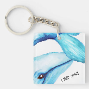Whale Button Key Ring