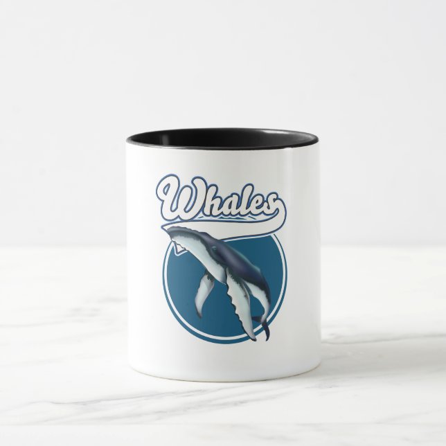Whale cartoon logo mug (Center)