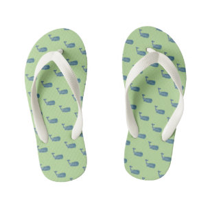 Whale Coastal Style Flip Flops