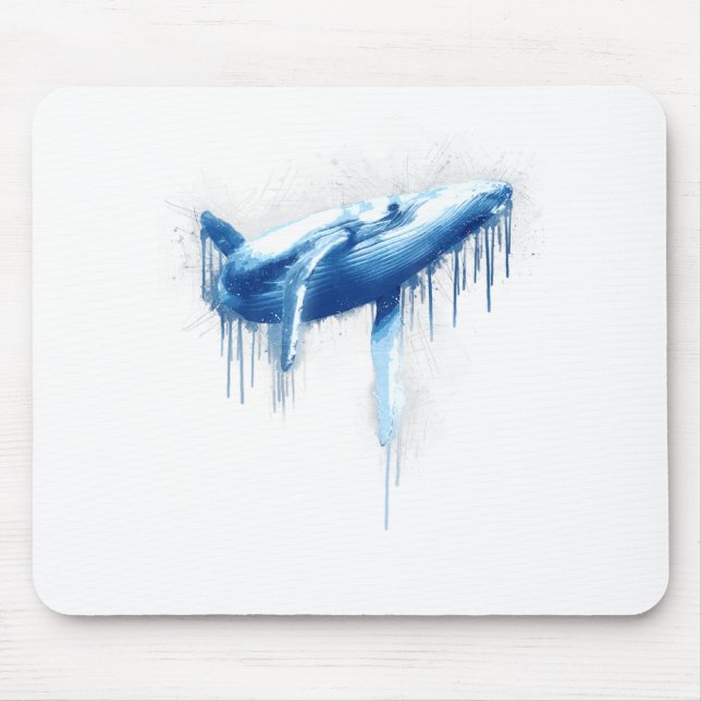 Whale Cute Animal Graphic Mouse Mat (Front)