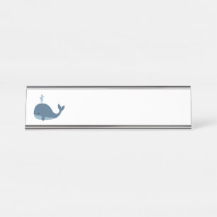 Whale Desk Name Plate