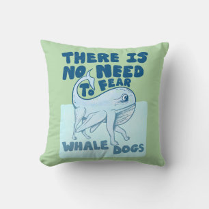 Whale Dog funny creature Cushion