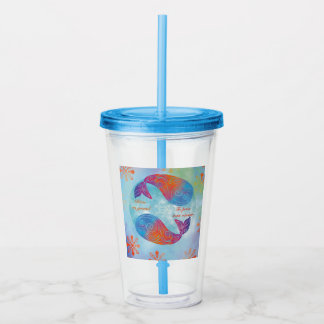 Whale dream acrylic tumbler