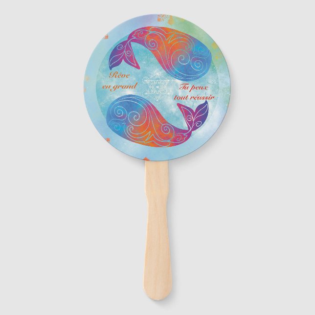 Whale dream hand fan (Front)
