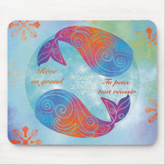 Whale dream mouse mat