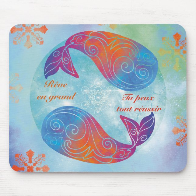 Whale dream mouse mat (Front)