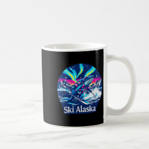Whale Enjoying Skiing In Alaska Adventure Coffee Mug