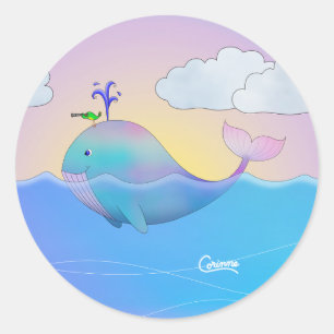 Whale - Envelope Stickers