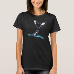 Whale Fin Maritime Orca idea for Animal Welfare S T-Shirt