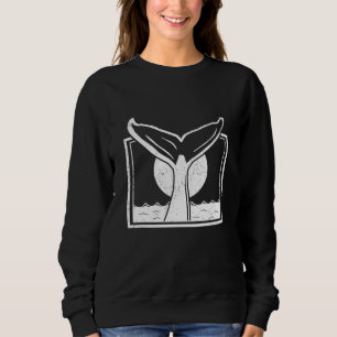 Whale Fin Vacation Conservation Sweatshirt