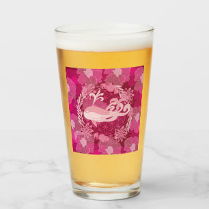 Whale flower of life glass
