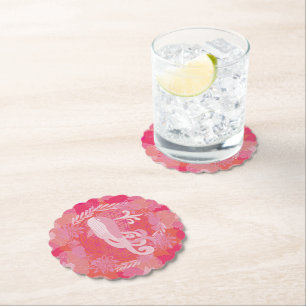 Whale flower of life paper coaster