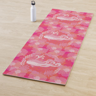 Whale flower of life yoga mat