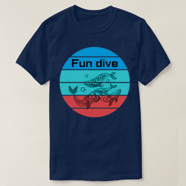 Whale fun dive t T-Shirt (Design Front)