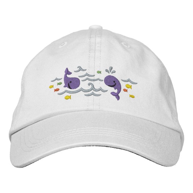 Whale Fun Embroidered Hat (Front)