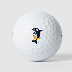 Whale fun golf balls